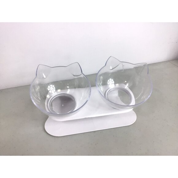 Raised Cat Shaped Double Dish - Picture 3 of 5